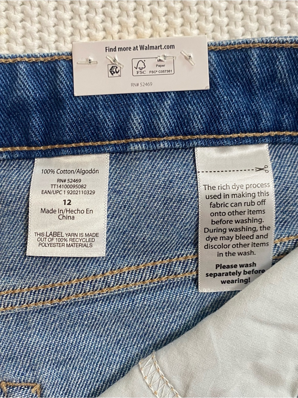 Time and Tru Light Blue Distressed Denim Shorts - Picture 6 of 6